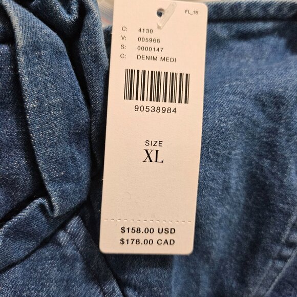 Porridge Rosette Denim Slim Mini Dress - Picture 6 of 8